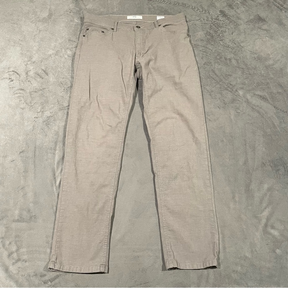 Brax Pants Mens 34x30 Gray Cooper Fancy Regular Fit Straight Leg Feel Good